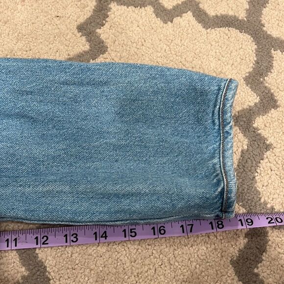 ellen ashley cropped denim jacket size M made in USA 100% cotton EUC one button - Picture 9 of 10